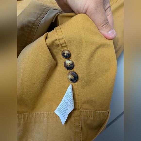 MADEWELL Plus Size Military Loose Fit Jacket Size XXL 100% Cotton Yellow/Tan - Picture 6 of 11